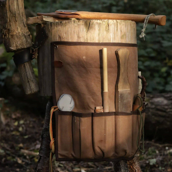 Værktøjsrulle i kraftigt kanvas - Håndlavet - Snedkerværktøj