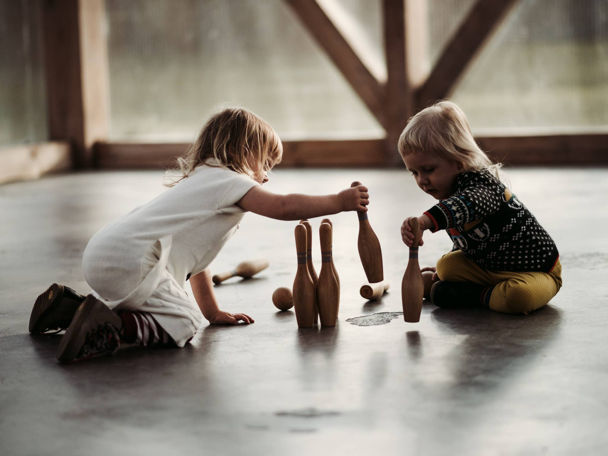Bowling Natural Wooden game - Snedkerværktøj