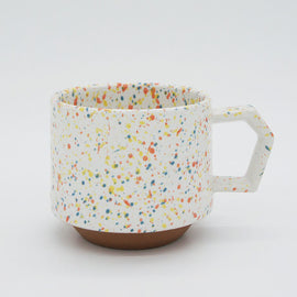 Chips StackMug – Splash White / Orange (Japansk keramik)