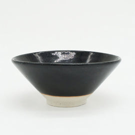 Heuge Rice Bowl – Setoguro (Mino-keramik fra Japan) - 0