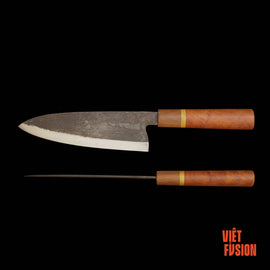 Håndlavet Asiatisk Køkkenkniv i Kulstofstål (16,5 cm) - Snedkerværktøj