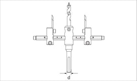 Justerbar Cirkelskærer 30 - 120mm - Snedkerværktøj