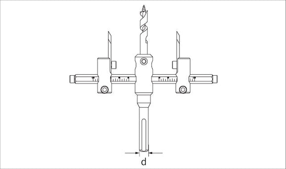 Justerbar Cirkelskærer 30 - 120mm - Snedkerværktøj