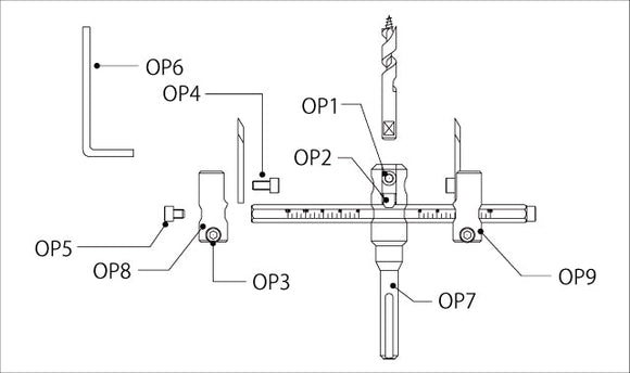 Justerbar Cirkelskærer 30 - 120mm - Snedkerværktøj