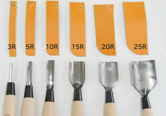 Læder Hjørnekniv 40 mm (25R) – Den største radius til kraftige emner - Snedkerværktøj