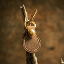 Leather Air Tag Keyring - Snedkerværktøj