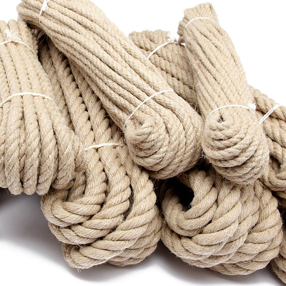 Natural hemp rope 10 meters - 4 sizes - Snedkerværktøj