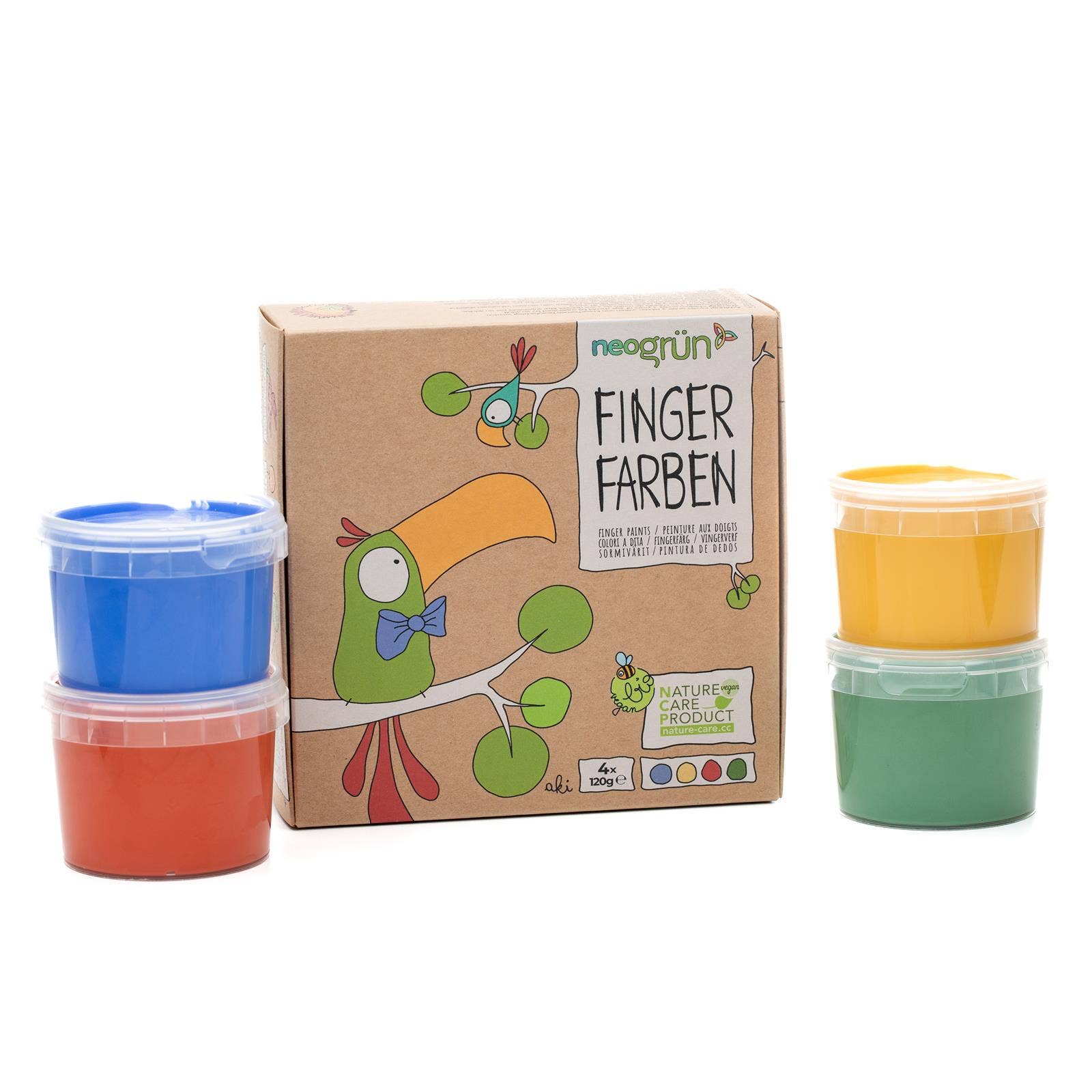 Organic vegan finger paints set of 4 “Aki” - Snedkerværktøj