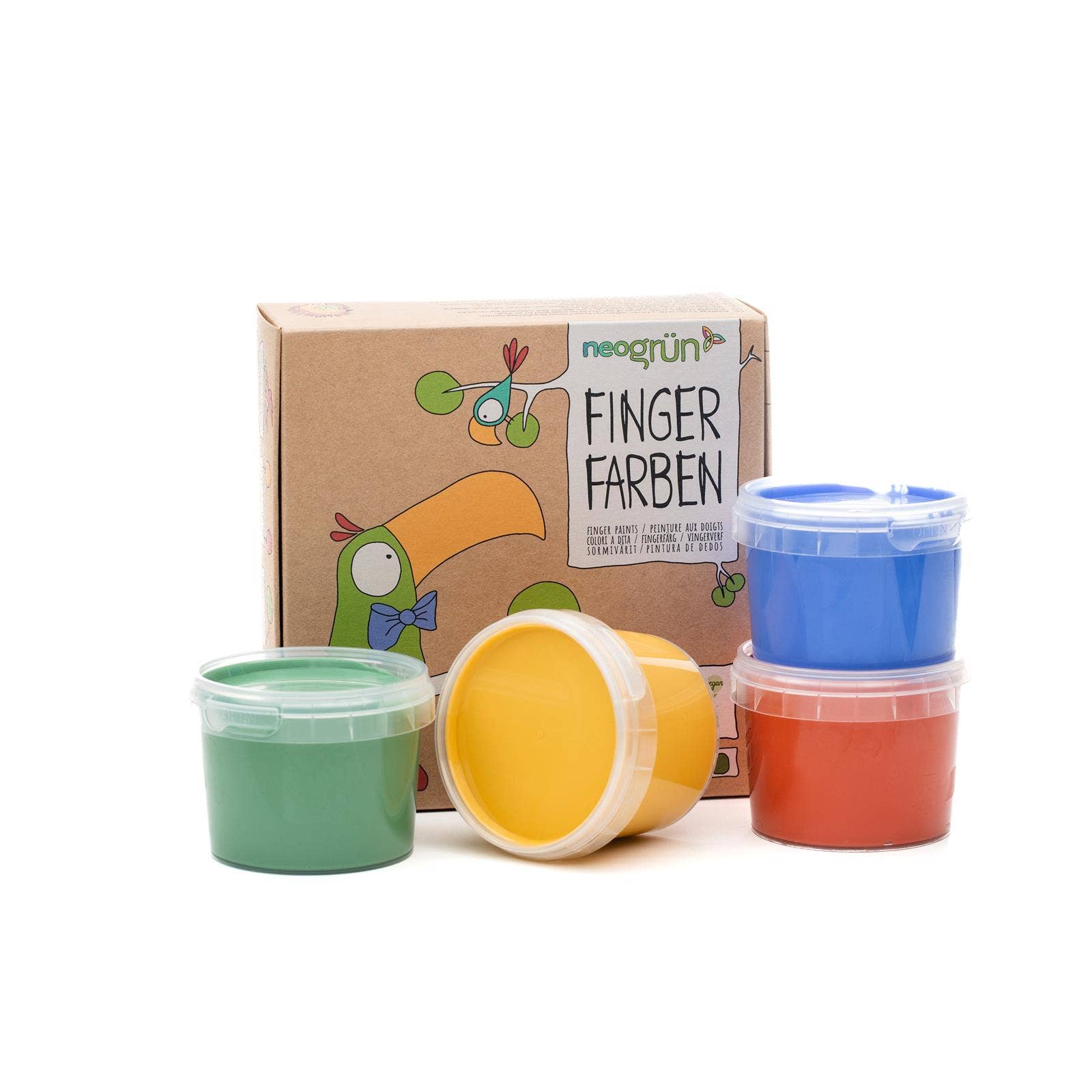 Organic vegan finger paints set of 4 “Aki” - Snedkerværktøj