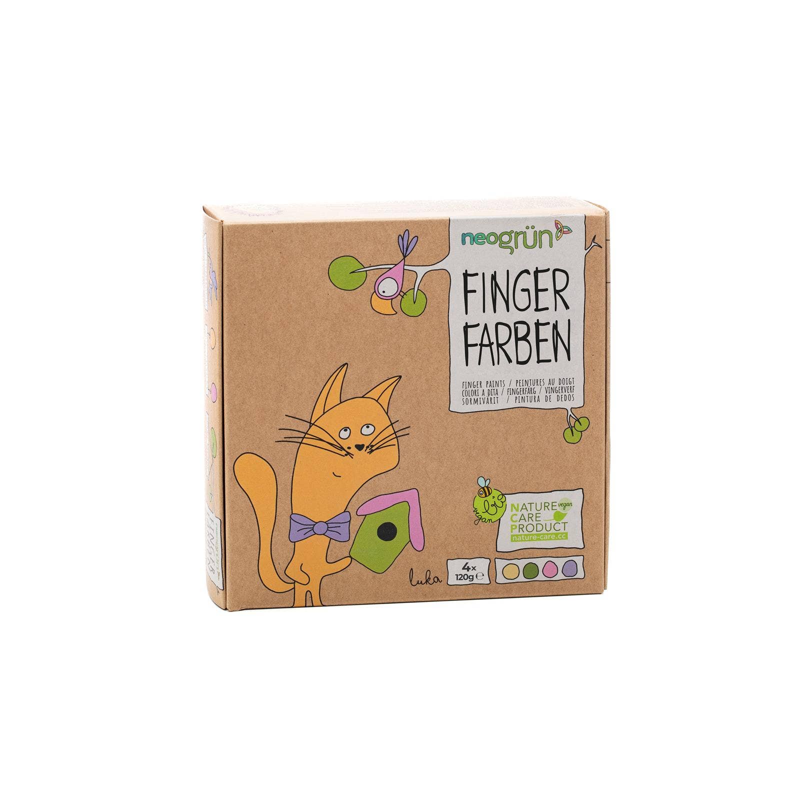 Organic vegan finger paints set of 4 “Luka” - Snedkerværktøj