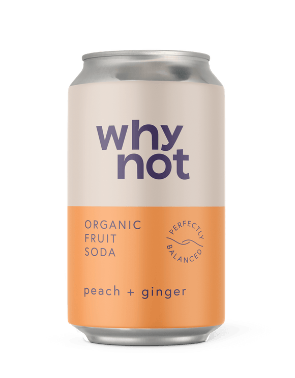Peach + Ginger - Organic Fruit Soda (can) - Snedkerværktøj