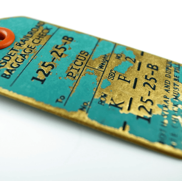 PORTE - CLÉS ÉTIQUETTE DE BAGAGE VERT CENDRÉ - Snedkerværktøj