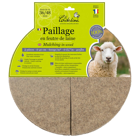 Sheep Wool Mulch Disc Set of 2 - Snedkerværktøj