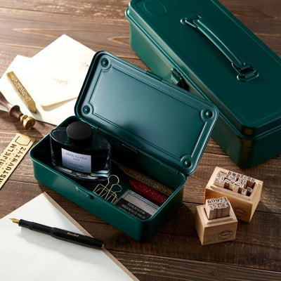 TOYO Steel Værktøjskasse T - 190 – Antique Green (Made in Japan) - Snedkerværktøj