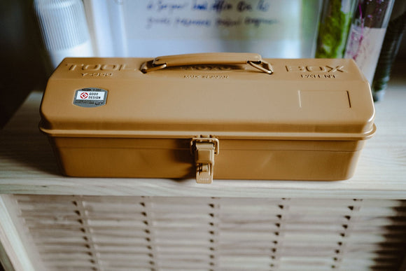 TOYO Steel Værktøjskasse Y - 350 – Mustard (Special Edition · Made in Japan) - Snedkerværktøj