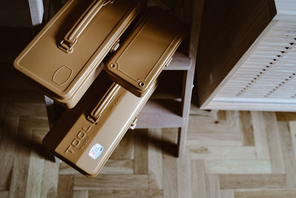 TOYO Steel Værktøjskasse Y - 350 – Mustard (Special Edition · Made in Japan) - Snedkerværktøj