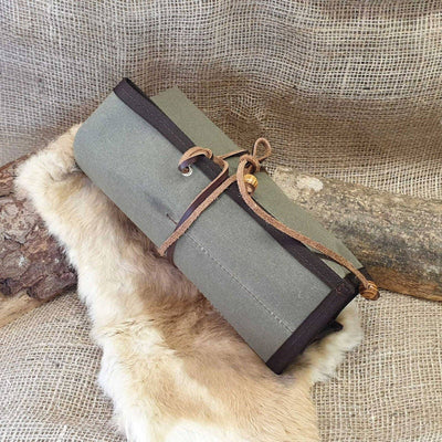 Værktøjsrulle i kraftigt kanvas - Håndlavet - Snedkerværktøj