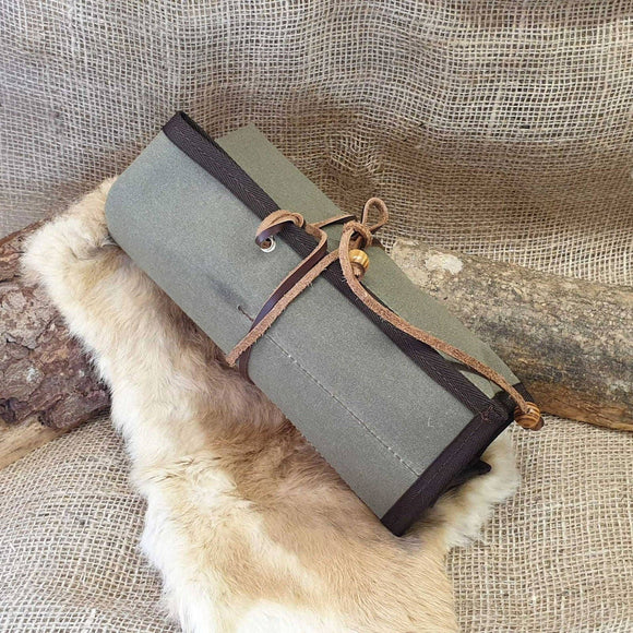 Værktøjsrulle i kraftigt kanvas - Håndlavet - Snedkerværktøj