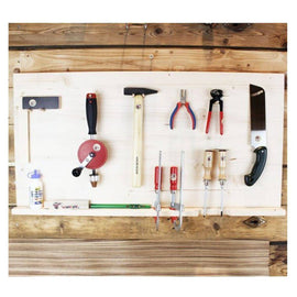 Werkdachs' tool wall with tools - Snedkerværktøj