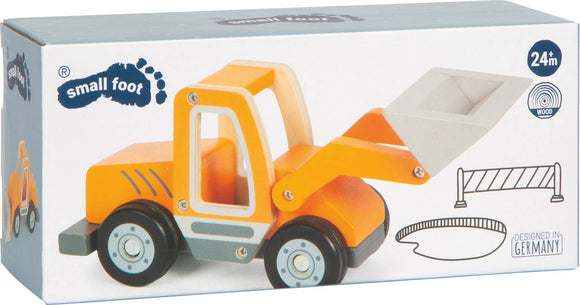 Wheel loader with bucket | Vehicles | Wooden toy - Snedkerværktøj