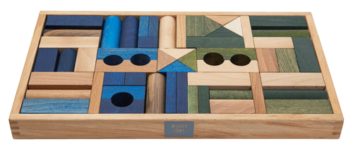 Wooden Blocks In Tray 54 Pcs, Cold - Snedkerværktøj
