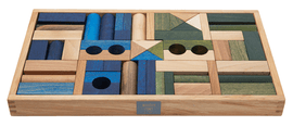 Wooden Blocks In Tray 54 Pcs, Cold - Snedkerværktøj