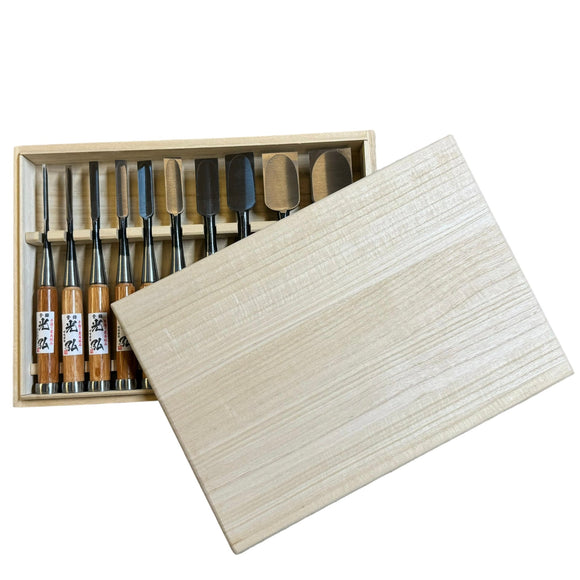 10 fantastiske Japanske stemmejern i flot æske - Snedkerværktøj