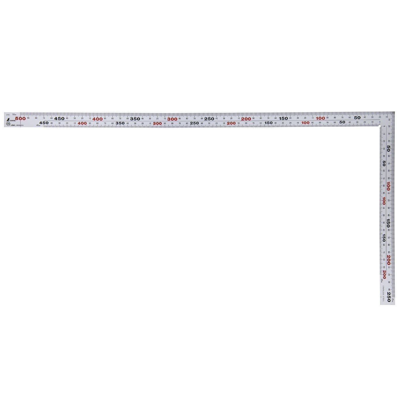 Carpenters square Wide Hard Chrome finish JIS - 50 cm - Snedkerværktøj