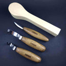 Et komplet snitte-sæt til træskeer - Snedkerværktøj