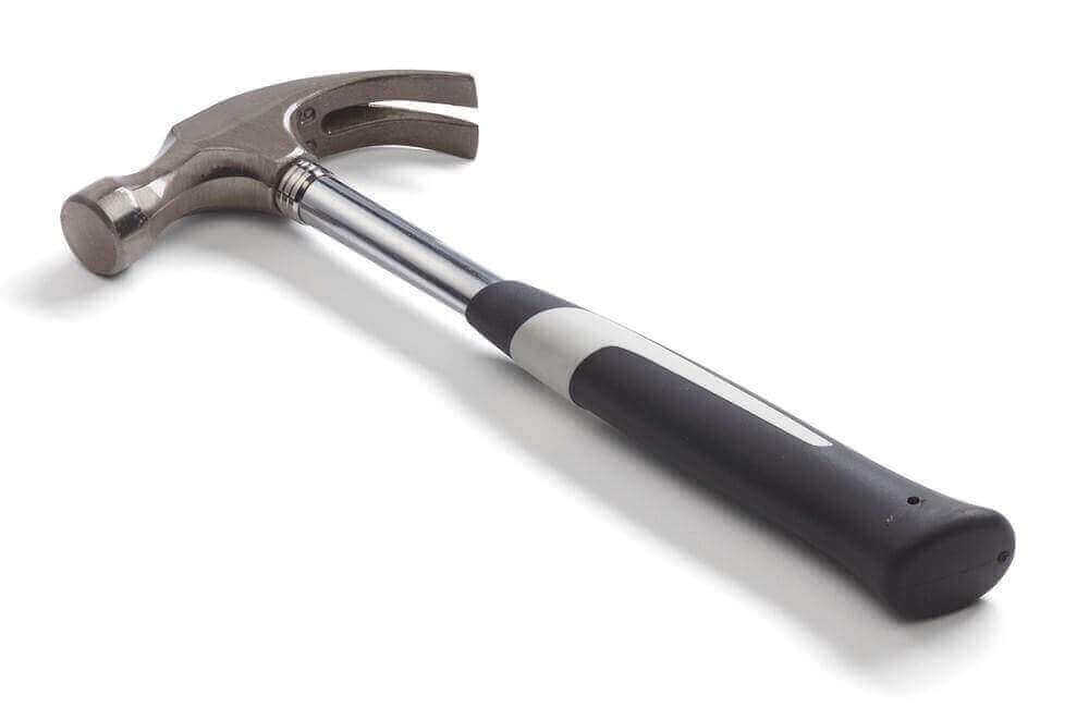 Kløfthammer med stålskaft. - Snedkerværktøj