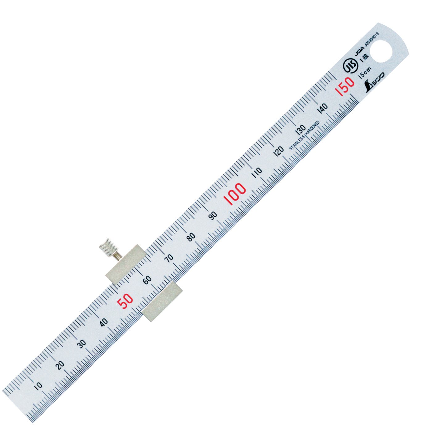 Lineal med Stop 150 mm - Snedkerværktøj