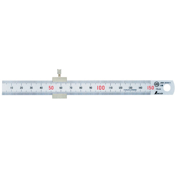 Lineal med Stop 150 mm - Snedkerværktøj